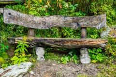 Bench in the Swiss Alps