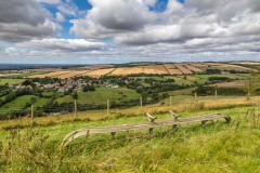 'Poetry bench' above Millington 'Poetry bench' above Millington