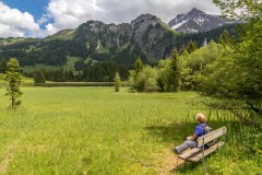 Bench at Lauenensee, Bernese Oberland Bench at Lauenensee, Bernese Oberland