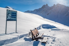 Bench on the Philosophers' Trail, Swiss Alps