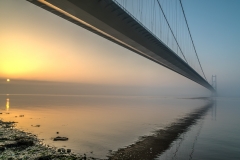 The Humber Bridge at dawn