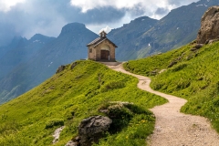 Chapel at Passo Pordoi, Dolomites