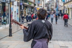 Street busker in Hull