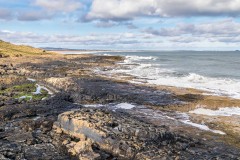 Budle Bay walk, Harkess Rocks