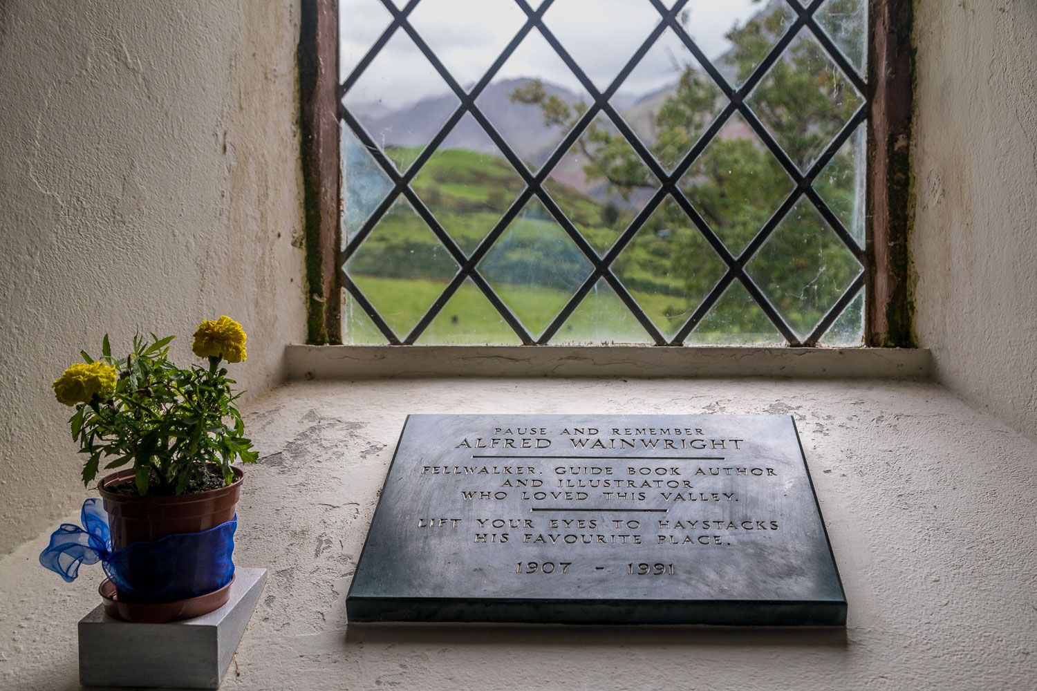 St James' Church Buttermere, Wainwright memorial tablet