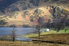 Buttermere bothy, white hut