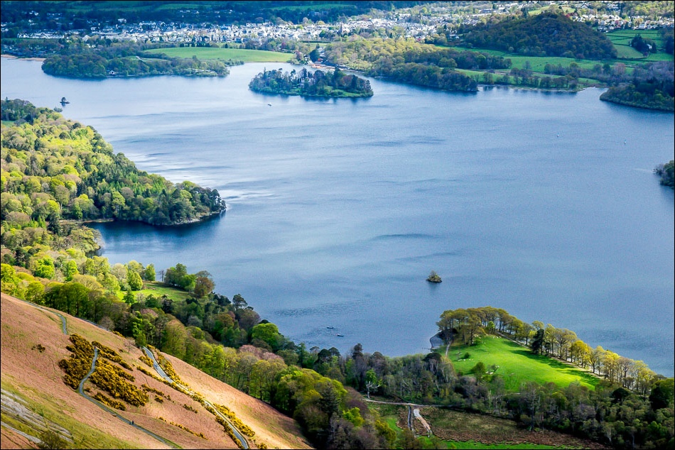 Otterbield Bay and Keswick from Catbells