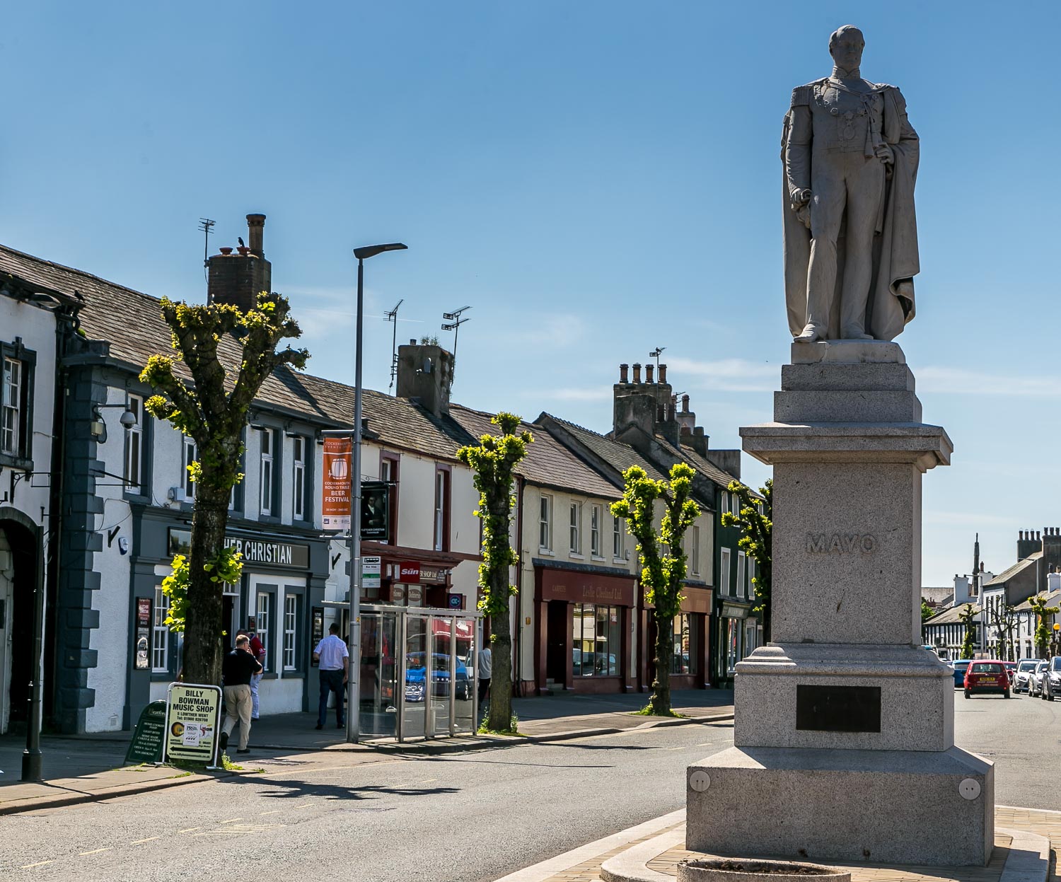 Cockermounth walk, Cockermouth Town trail, Mayo Statue