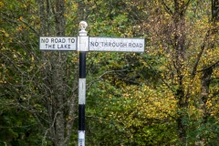 The 'negative signpost' by the Kirkstile Inn
