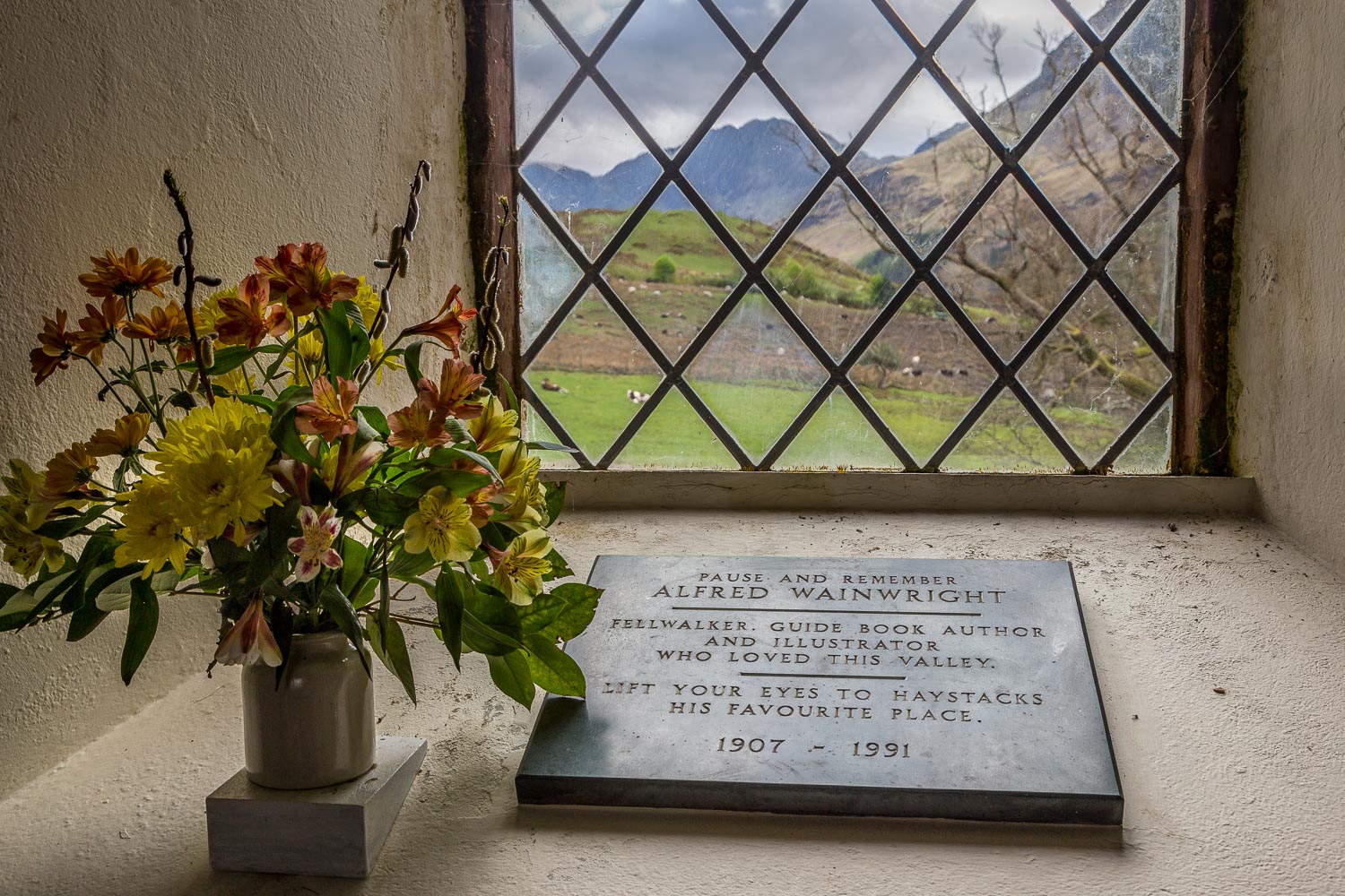 The Wainwright memorial, St James' Church Buttermere
