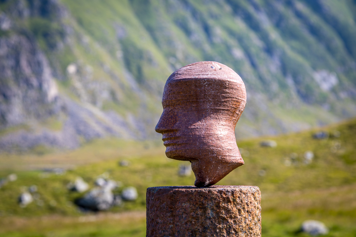 The 'Head' by Markus Raetz, Lofoten