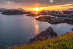 Mortsund, Lofoten, sunset