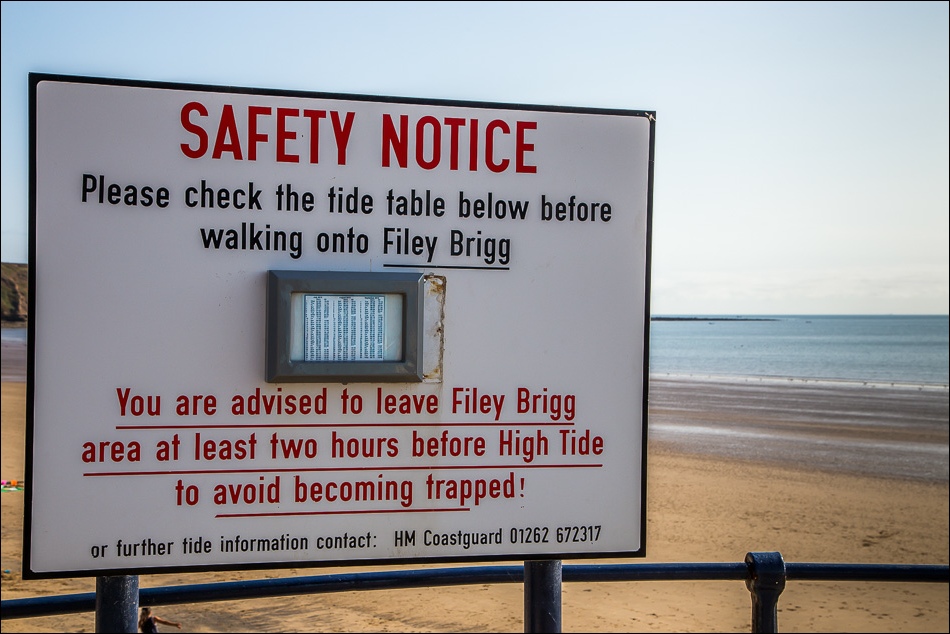 Filey beach notice