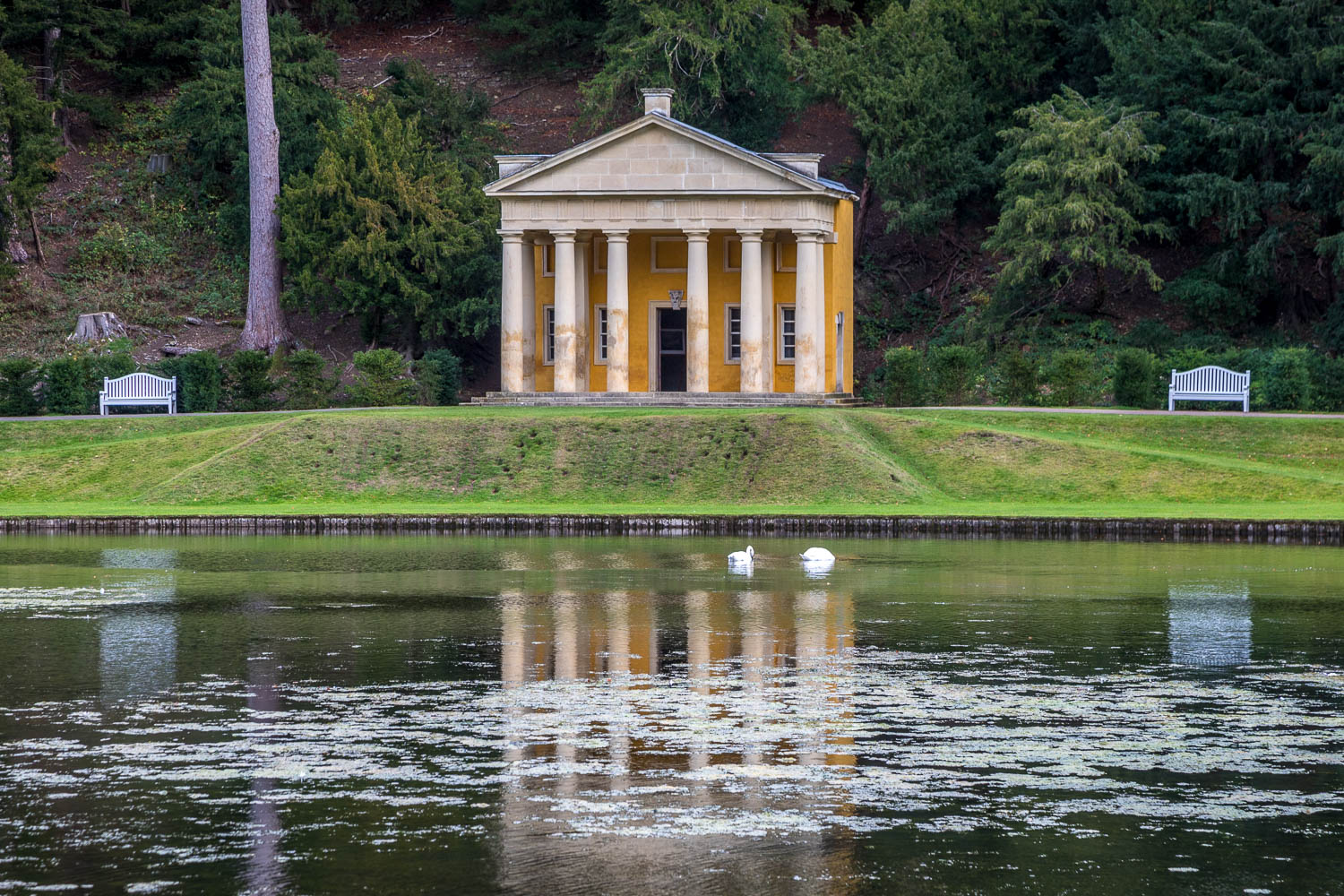 Temple of Piety, Moon Pond, Studley Royal Water Garden