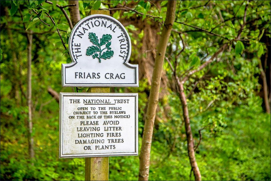 Friars Crag sign
