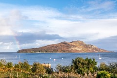 Holy Island, rainbow