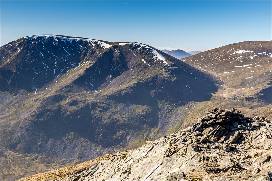 Eel Crag and Coledale Hause from the summit of Grisedale Pike