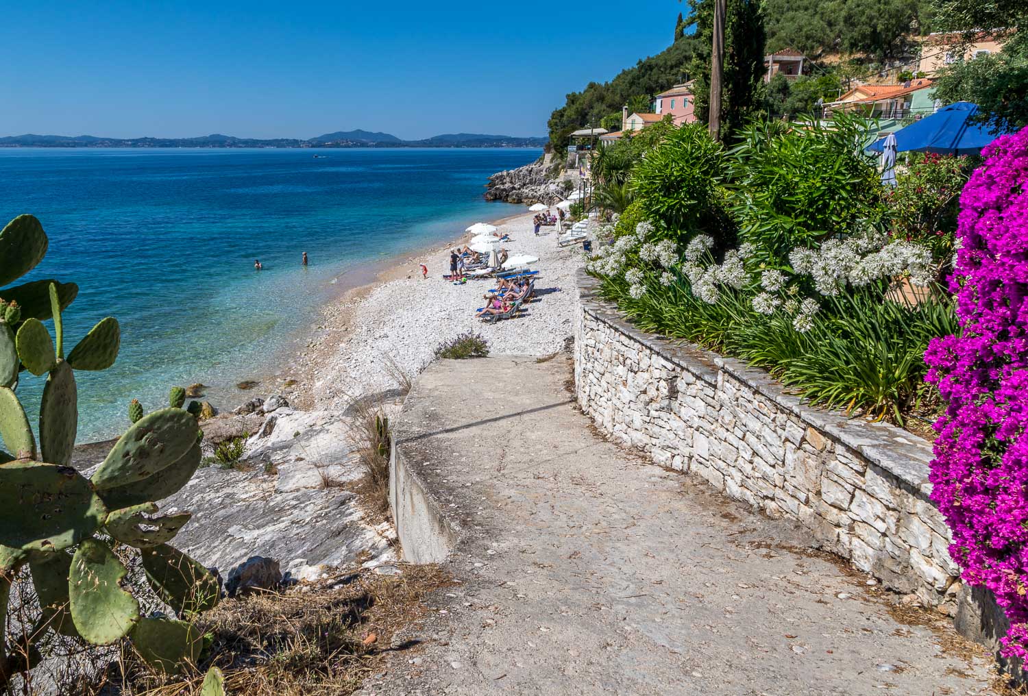 Kerasia walk, Corfu walk, Kamiinaki beach