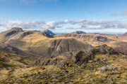 Green Gable and Great Gable from the summit of Glaramara