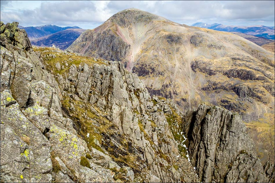 Lingmell Crags and Great Gable from Lingmell