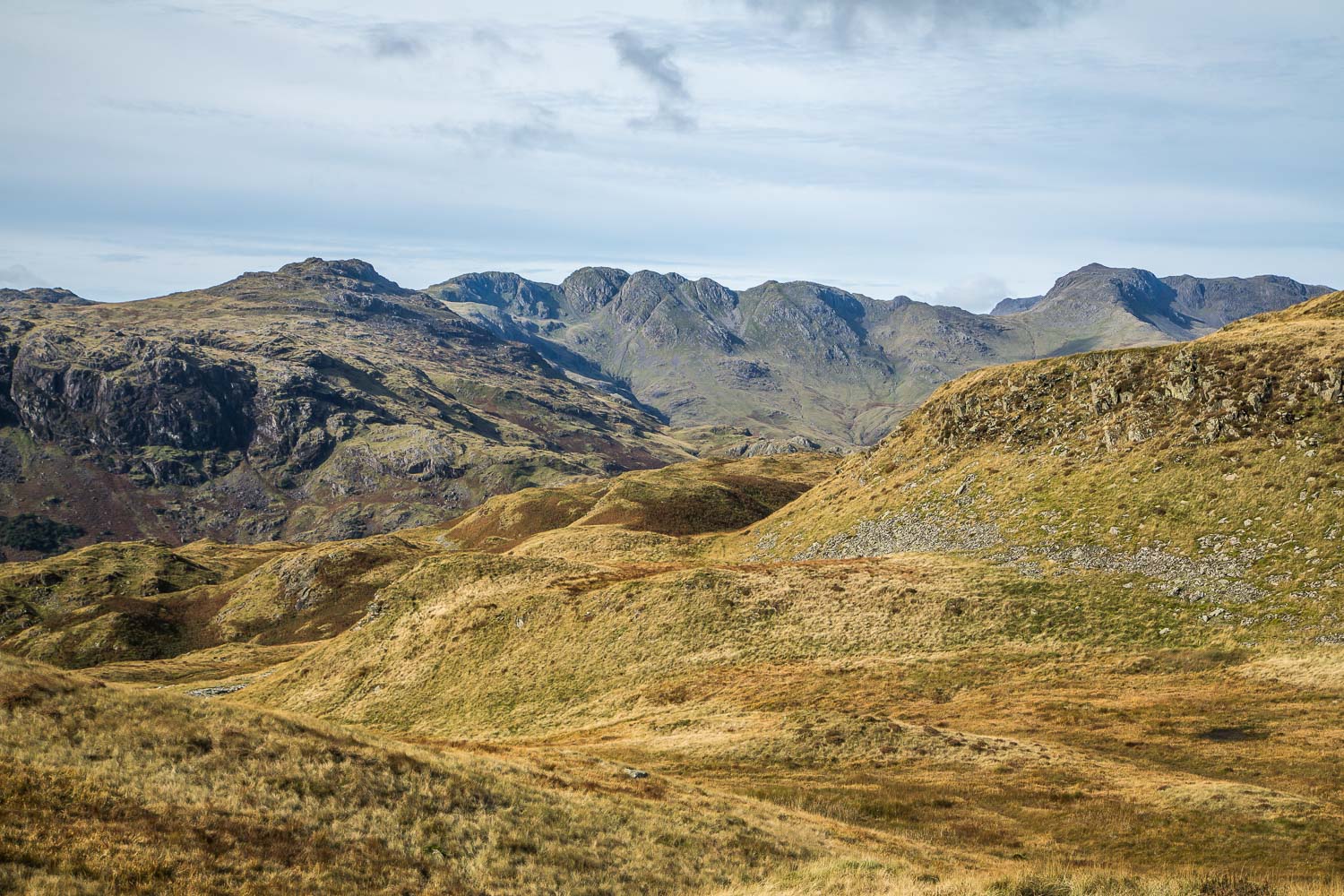 Pike o' Blisco, Crinkle Crags and Bowfell