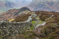 Lingmoor Fell, Side Pike, dry stone wall
