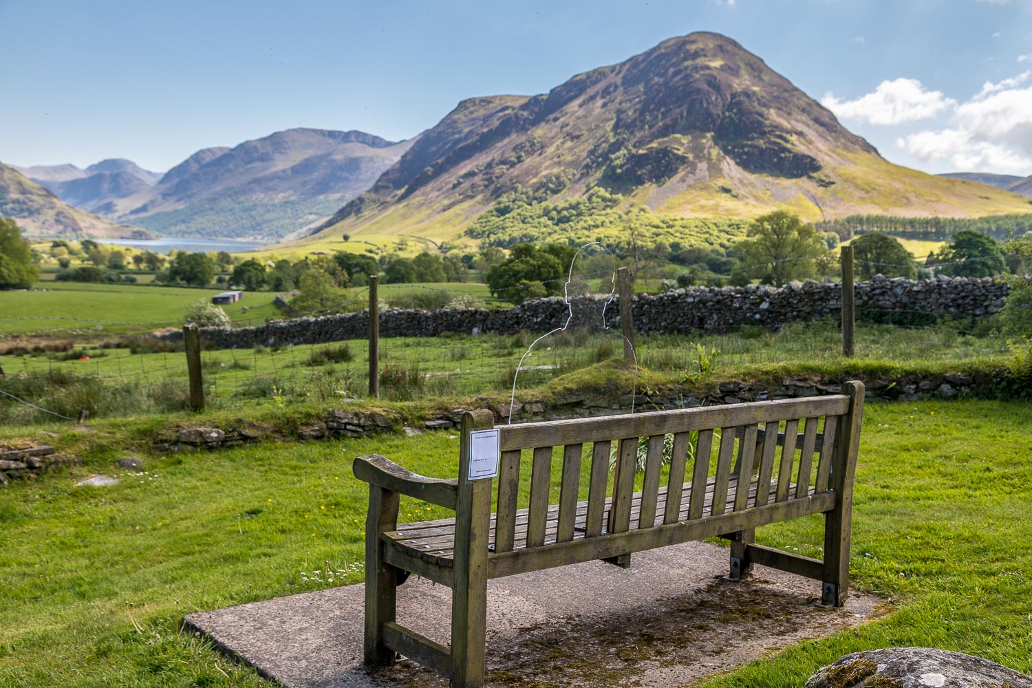 'There But Not There' - the bench opposite Crummock Water Cottages
