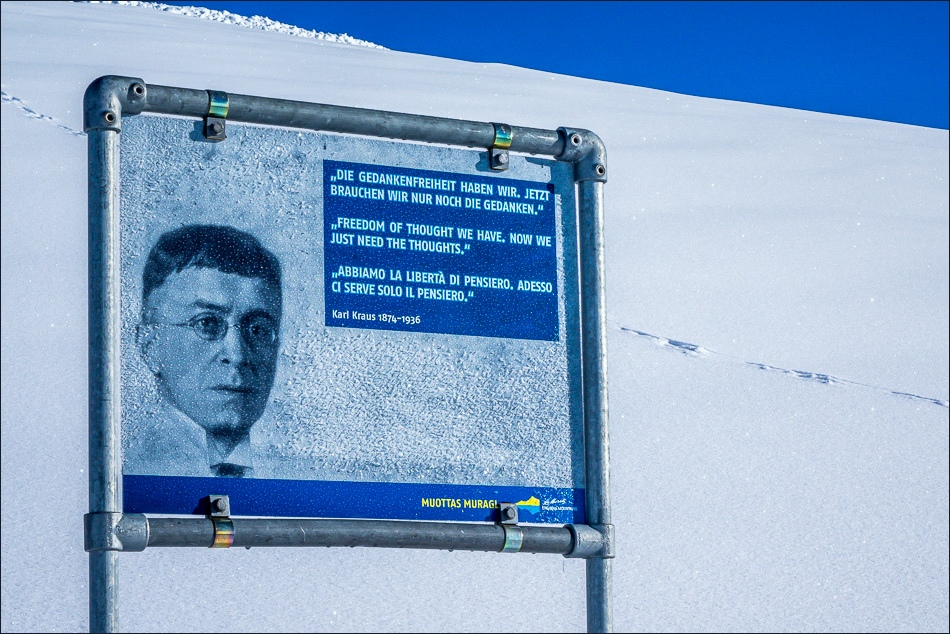 Philosophers Trail, Muottas Muragl , information board Philosophers Trail, Muottas Muragl , information board