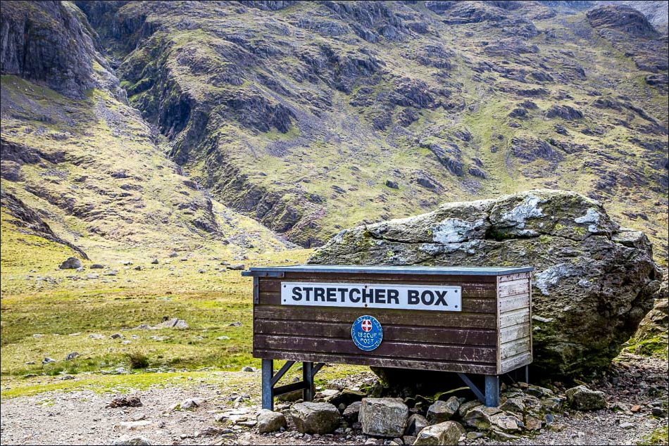The stretcher box at Sty Head