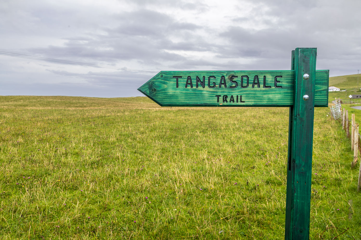 Tangasdale trail sign