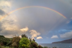 Holy Island, rainbow