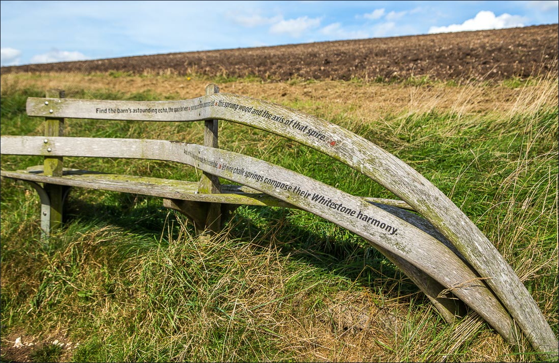 Wolds Way, Ganton to Filey, poetry bench